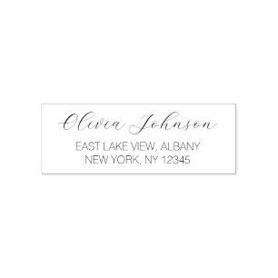 Elegant Minimalist Large Script Self-inking Stamp