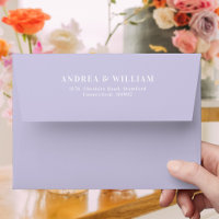 Elegant Minimalist Light Purple Wedding