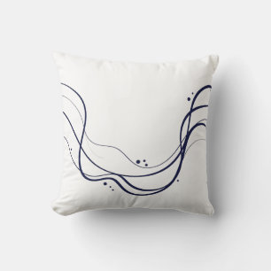 Elegant Minimalist Line Wave Art Cushion