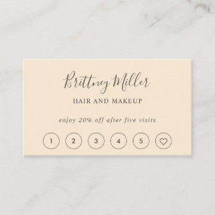 Elegant Minimalist Loyalty Card Handwriting