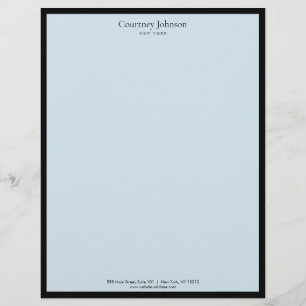Elegant Minimalist Luxury Boutique Black/Blue Custom Letterhead