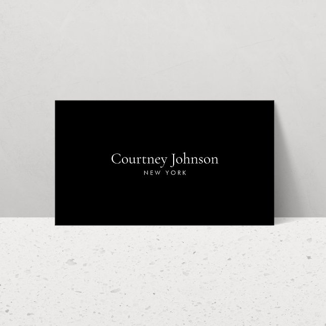 Elegant Minimalist Luxury Boutique Black Business Card (Creator Uploaded)