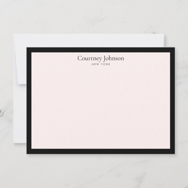 Elegant Minimalist Luxury Boutique Black/Pink Card (Front)