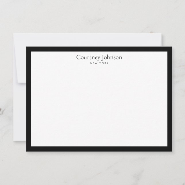 Elegant Minimalist Luxury Boutique Black/White Card (Front)