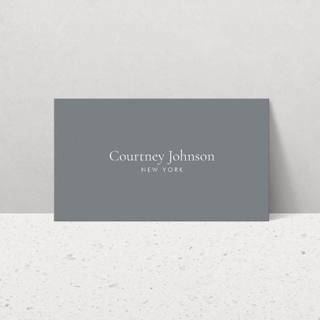 Elegant Minimalist Luxury Boutique Grey Business Card (Creator Uploaded)