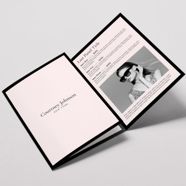 Elegant Minimalist Luxury Boutique Pink Brochure (Creator Uploaded)