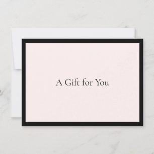 Elegant Minimalist Luxury Boutique Pink Gift Card