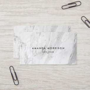 Elegant Minimalist Luxury Boutique White Marble Business Card