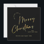 Elegant Minimalist Merry Christmas Greeting Gold Holiday Card<br><div class="desc">Feel free to contact me if you need any help or new item. I respond soon.</div>