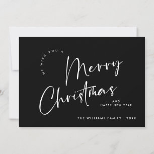 Elegant Minimalist Merry Christmas Greeting Holiday Card