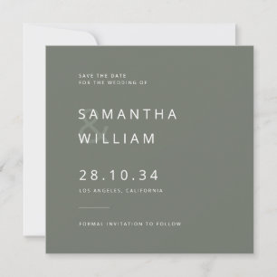 Elegant minimalist mix & match modern wedding save the date