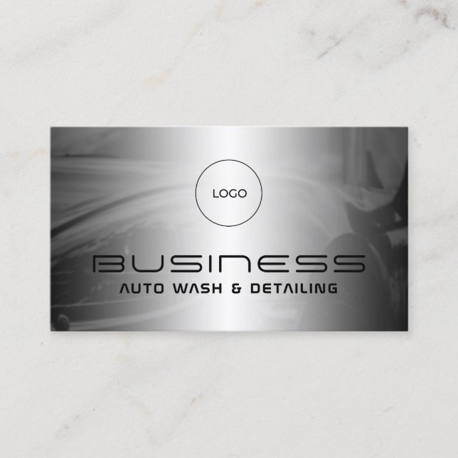 Elegant minimalist modern automotive  business car business card (Front)