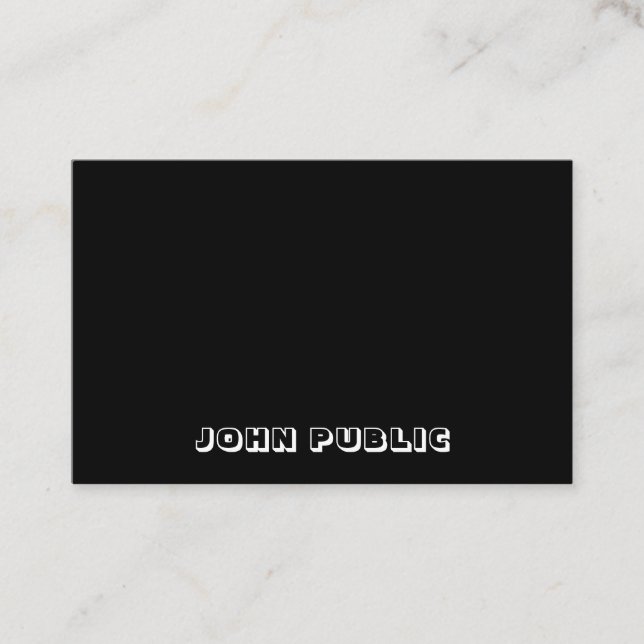 Elegant Minimalist Modern Black And White B&W Business Card (Front)