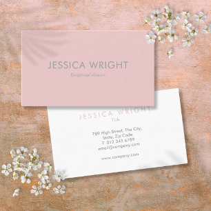 Elegant Minimalist Modern Blush Pink Professional Business Card