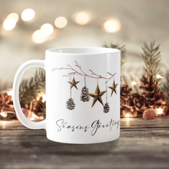 Elegant Minimalist Modern Christmas Holiday Coffee Mug (Creator Uploaded)