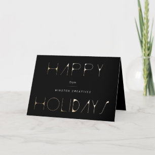elegant minimalist modern company business holiday card