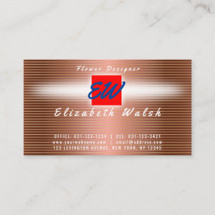 Elegant Minimalist Modern Copper on Gold Line Business Card