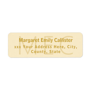 Elegant Minimalist Modern Creamy Ivory and Golden