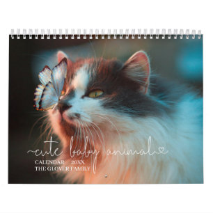 Elegant Minimalist Modern Family Personalised Pho Calendar