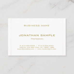 Elegant Minimalist Modern Gold Striped Trendy Business Card