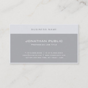 Elegant Minimalist Modern Grey Professional Chic Business Card