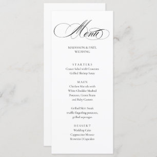 Elegant Minimalist modern Menu