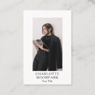 Elegant Minimalist Modern Photo Business Card