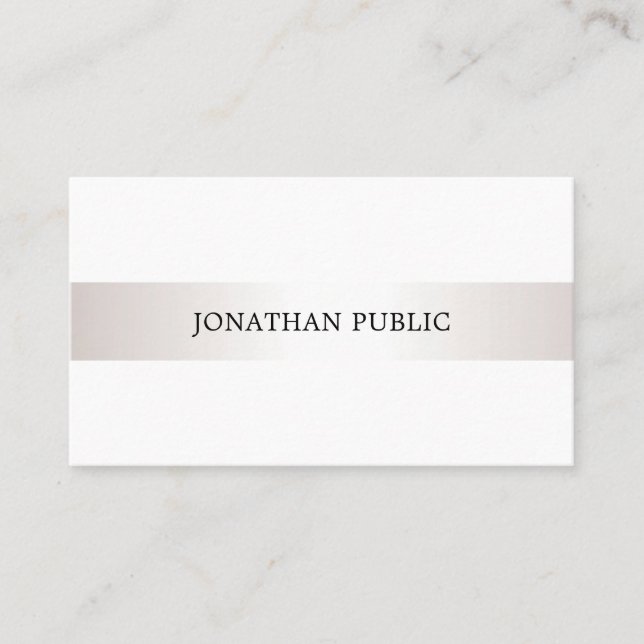 Elegant Minimalist Modern Plain Professional Luxe Business Card (Front)