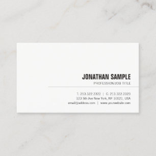 Elegant Minimalist Modern Professional Cute Plain Business Card