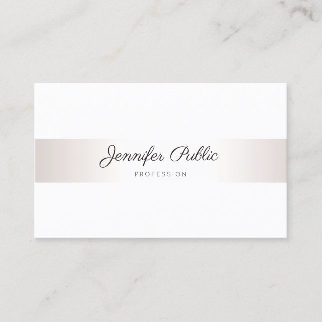 Elegant Minimalist Modern Professional Plain Business Card (Front)