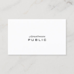 Elegant Minimalist Modern Professional Plain Chic Business Card