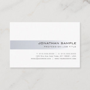 Elegant Minimalist Modern Silver Professional Cool Business Card