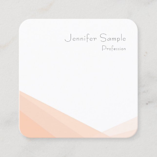 Elegant Minimalist Modern Simple Professional Square Business Card (Front)