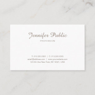 Elegant Minimalist Modern Sleek Plain Professional Business Card
