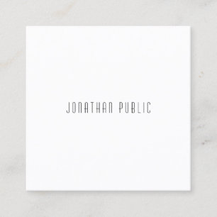 Elegant Minimalist Modern Template Professional Square Business Card