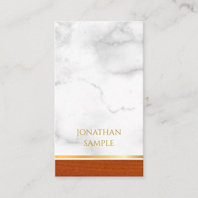 Elegant Minimalist Modern Template Top Luxurious Business Card (Front)