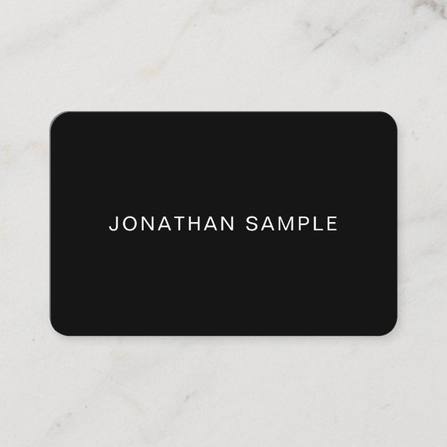 Elegant Minimalist Modern Trendy B&W Template Business Card (Front)