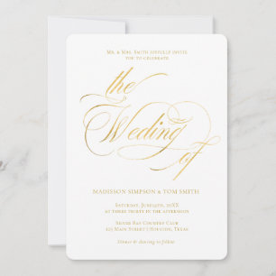Elegant Minimalist modern Wedding Invitation