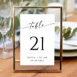 Elegant Minimalist Modern Wedding Table Number<br><div class="desc">For further customisation,  please click the "customise further" link and use our design tool to modify this template. 
 If you need help or matching items,  please contact me.</div>