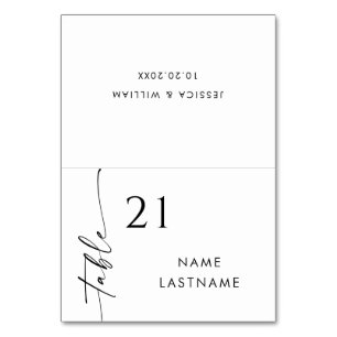 Elegant Minimalist Modern Wedding Table Place Card