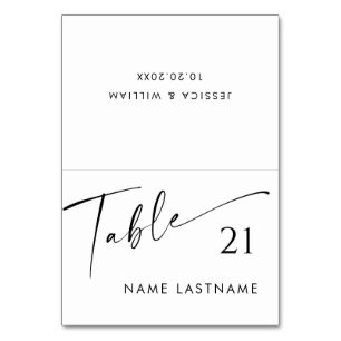 Elegant Minimalist Modern Wedding Table Place Card