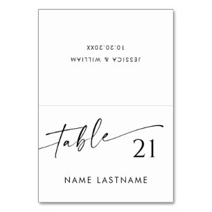 Elegant Minimalist Modern Wedding Table Place Card
