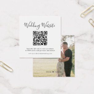 Elegant Minimalist Modern Wedding Website Card
