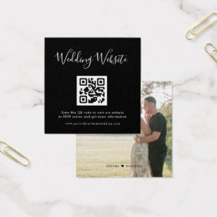 Elegant Minimalist Modern Wedding Website Card