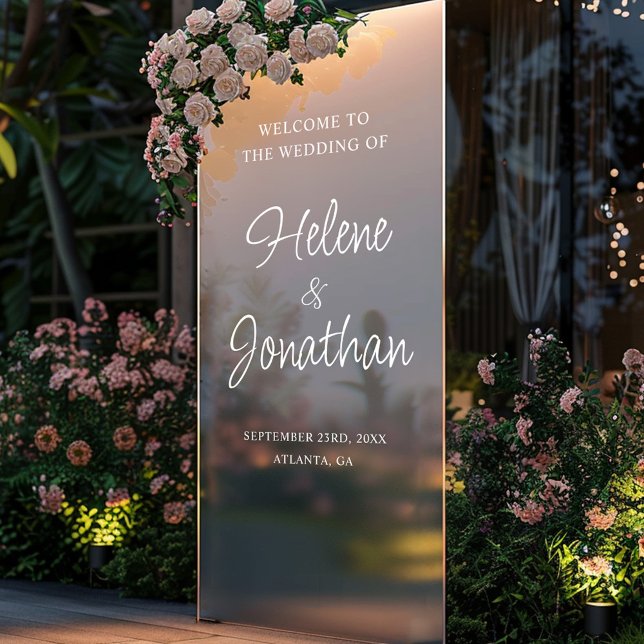 Elegant Minimalist Modern Wedding Welcome Window Cling (Elegant Minimalist Modern Wedding Welcome Window Cling)