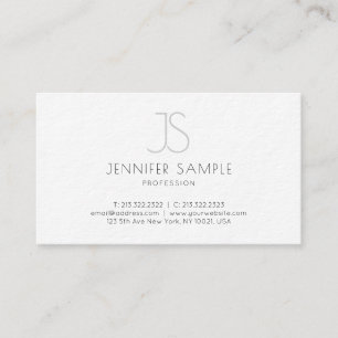 Elegant Minimalist Monogram Chic Professional Luxe Business Card