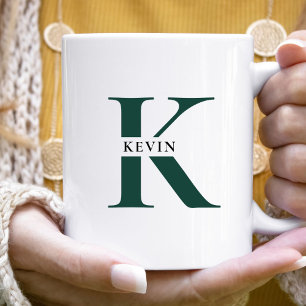 Elegant Minimalist Monogram Name Coffee Mug