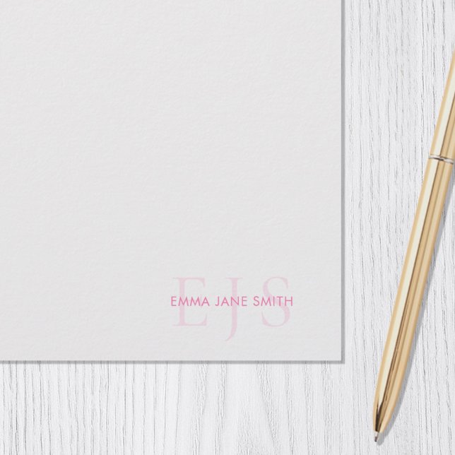 Elegant Minimalist Monogram Stationery Paper (Creator Uploaded)