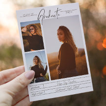  Elegant Minimalist Multi-Photo Graduation
