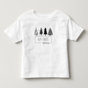Elegant Minimalist My First Christmas Toddler T-Shirt